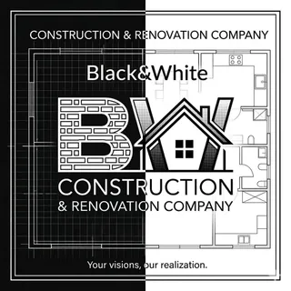 Black and White Construction logo